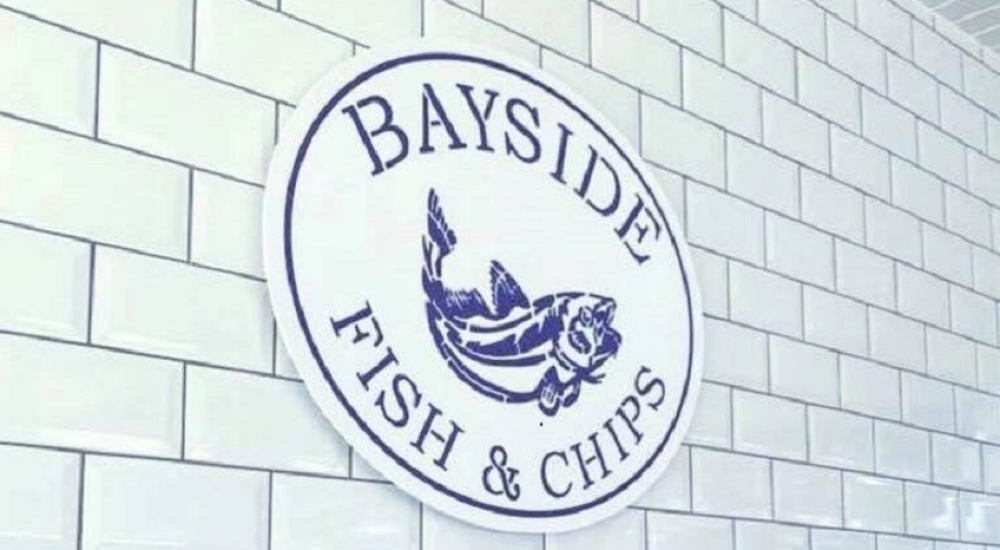 bayside fish and chips wall sign