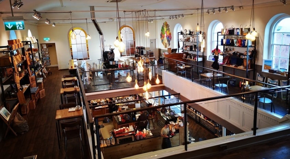 interior of cafe isola