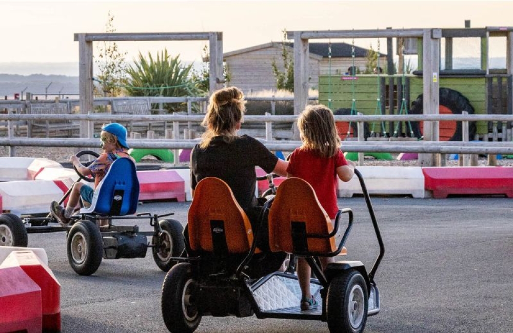 Take a spin around the go-kart track