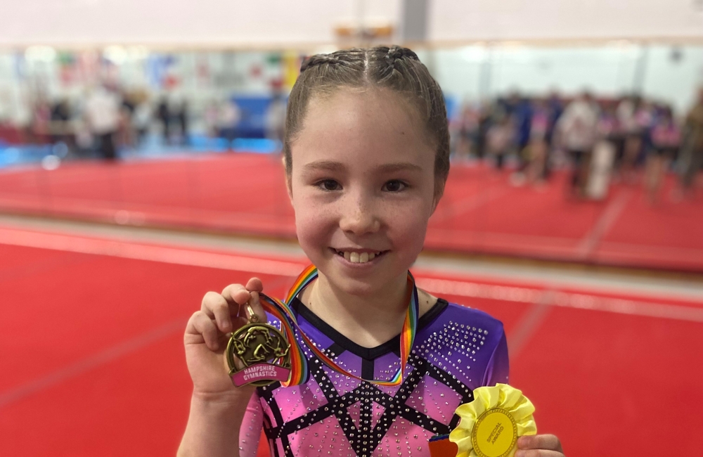 Liberty Lee with medals