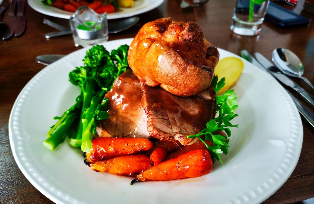 Big sunday roast on a plate