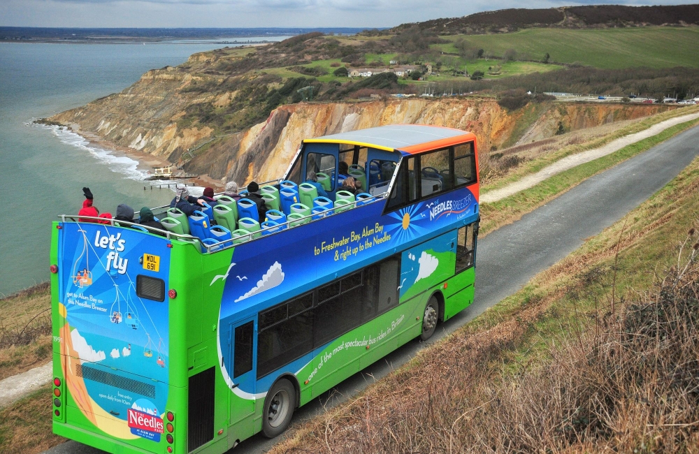 Needles Breezer along Alum Bay