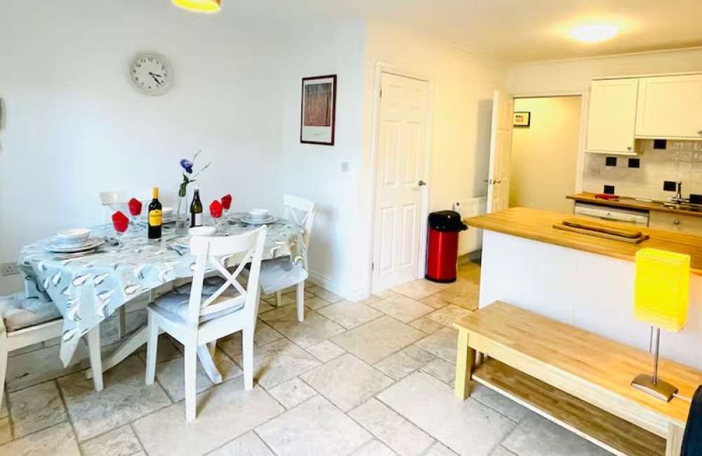 kitchen and dining room