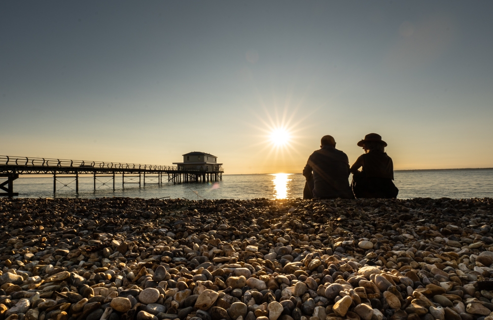 couple on the beach 