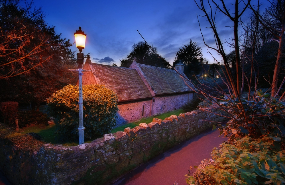 Bonchurch old church at Dusk