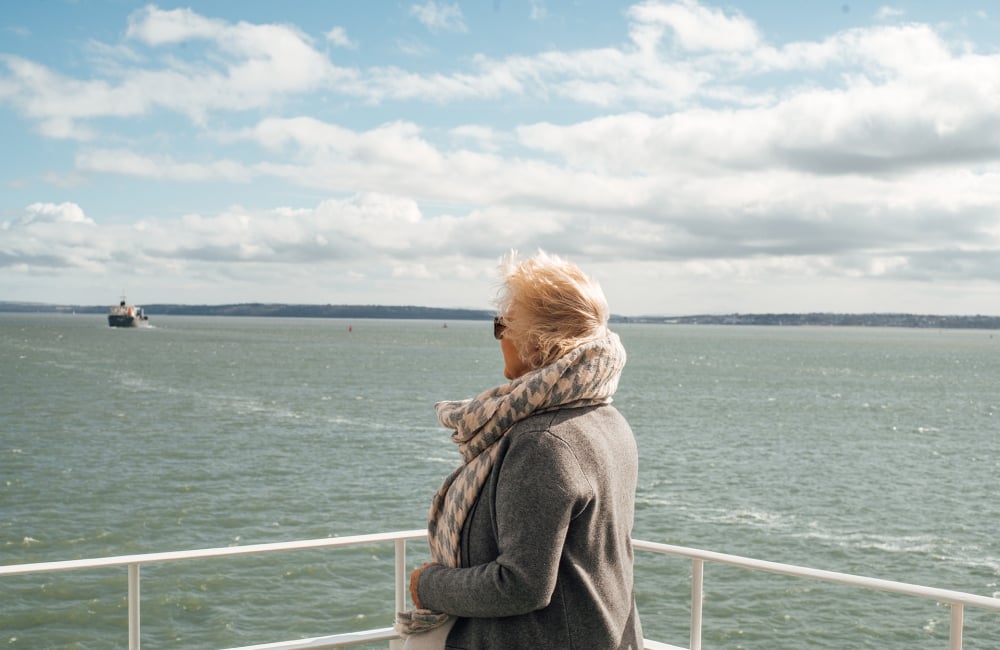 Women on the ferry 