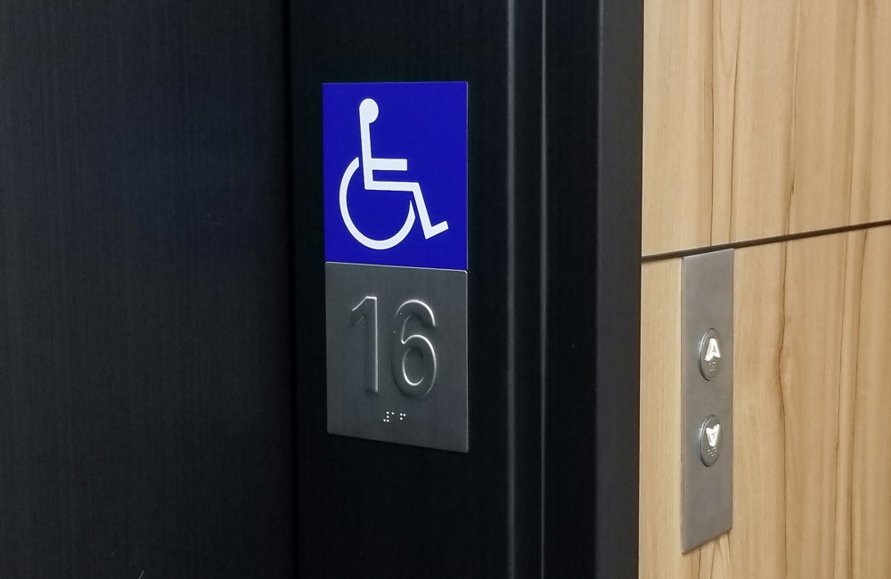Wheelchair accessible sign 