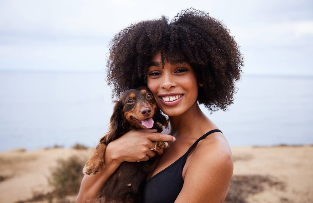 Woman and her dog 