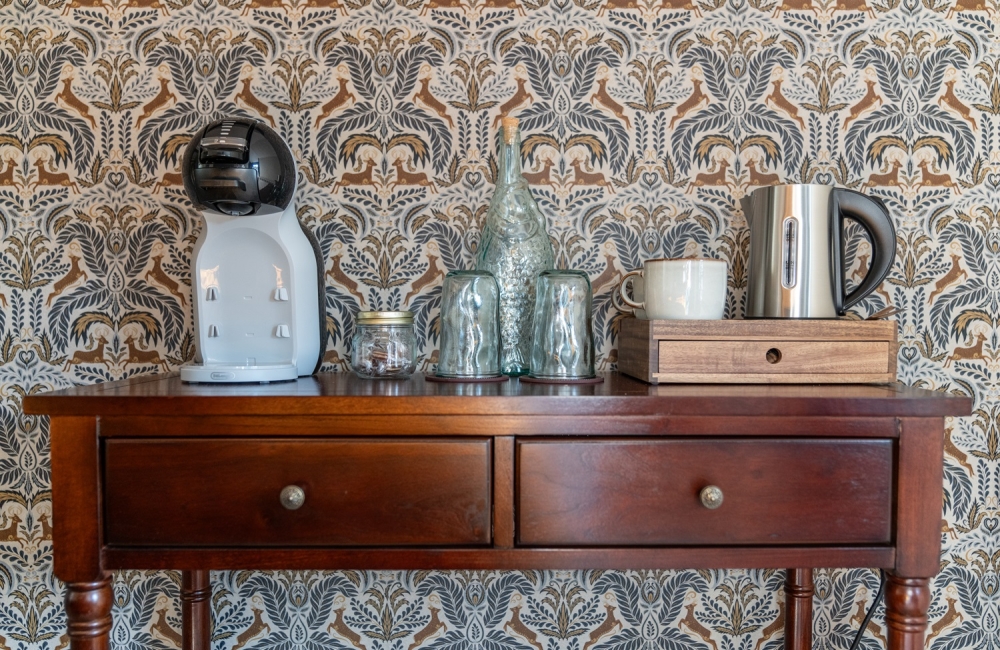 complimentary teas and coffee