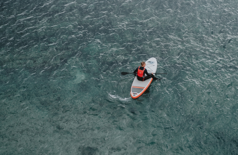 paddleboard in the sea