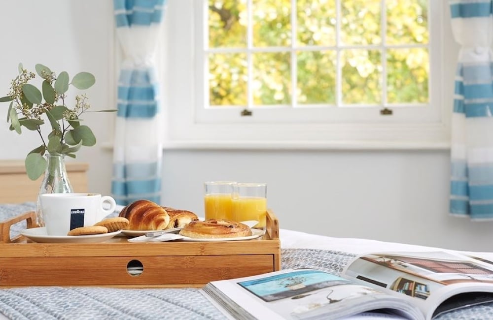 Luccombe Manor Hotel breakfast tray