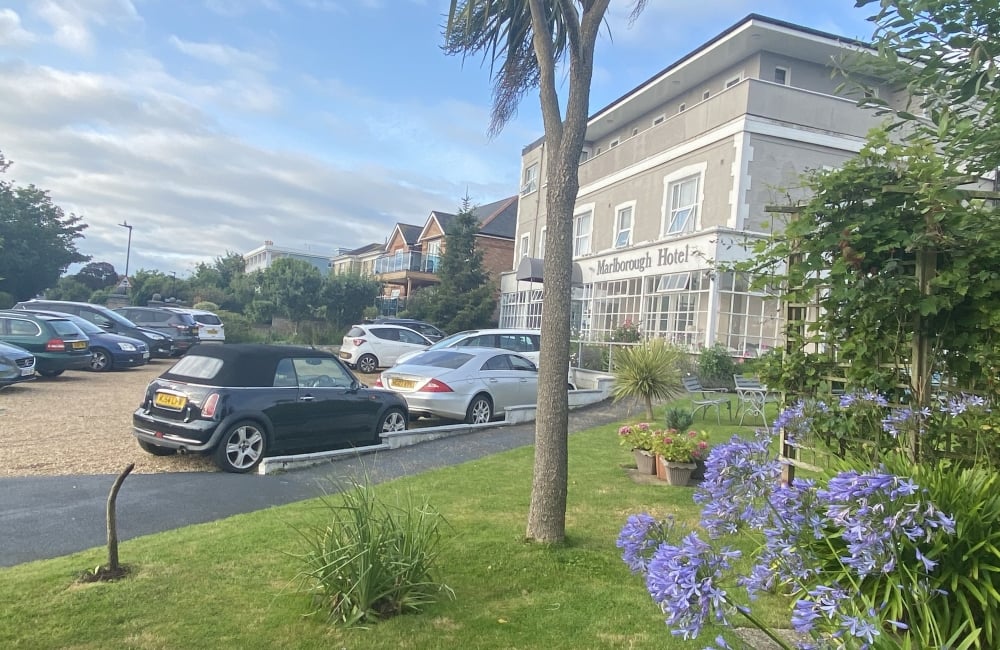 View of Marlborough Hotel from the garden and car park