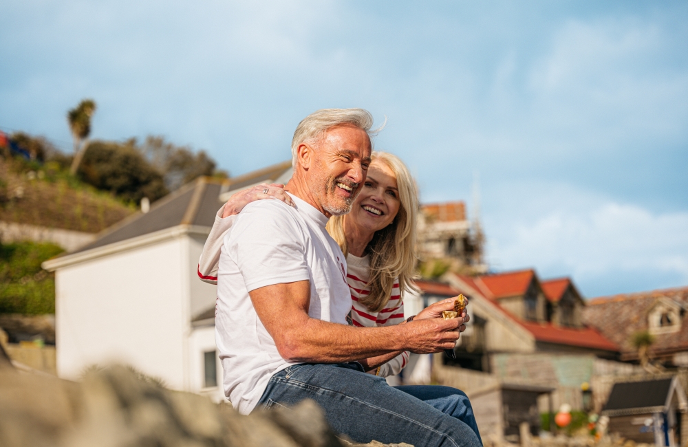 couple laughing