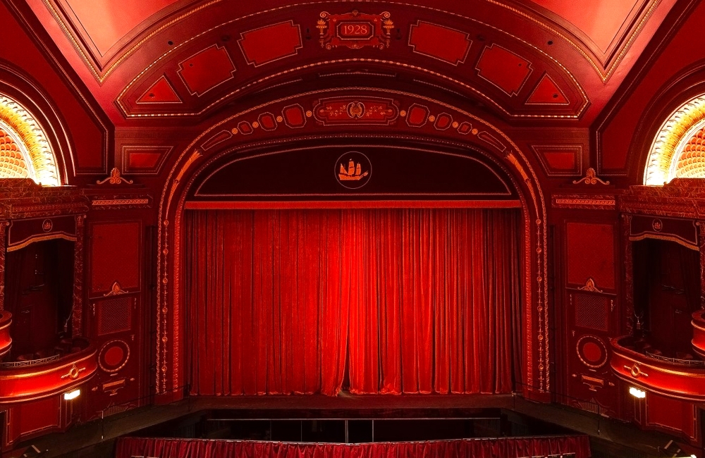 theatre stage and curtains
