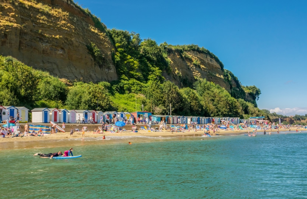 shanklin beach in the sunshine