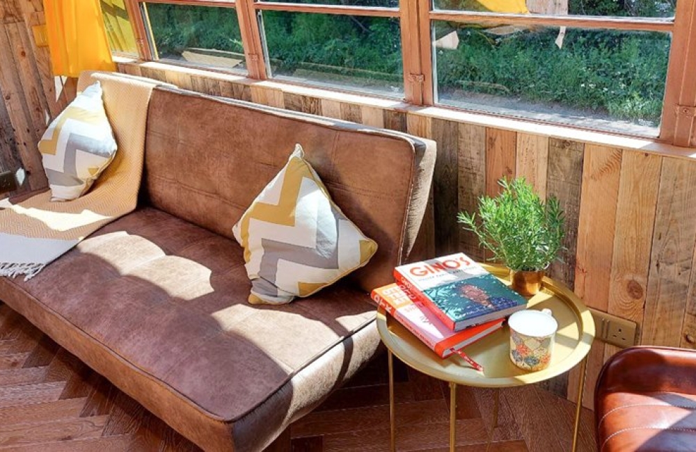 Texas American School Bus at Retro Staycations