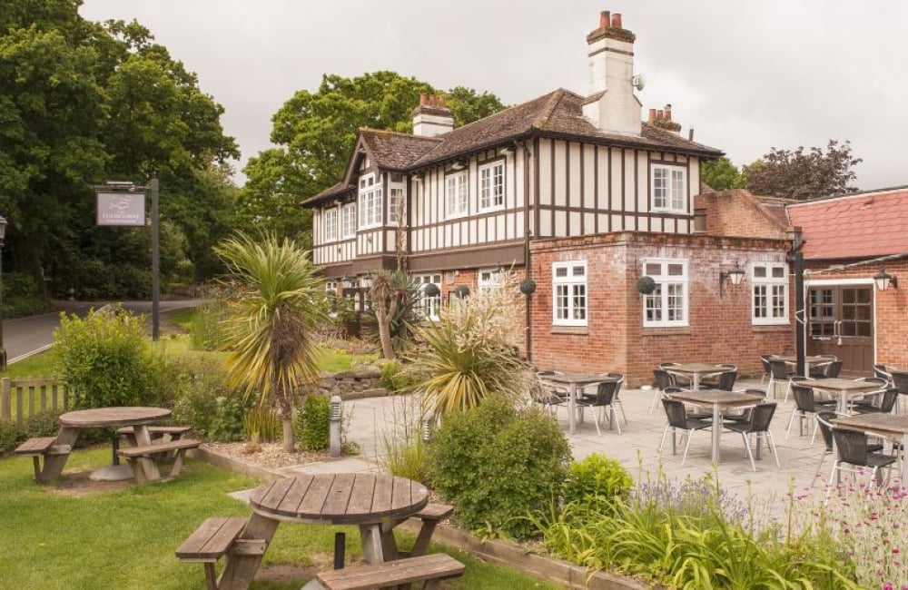 The Fishbourne exterior with outdoor seating