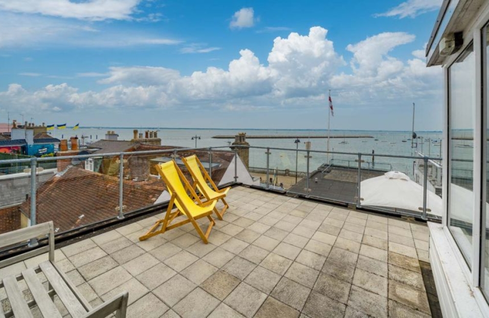 The Watch House roof terrace with sea views