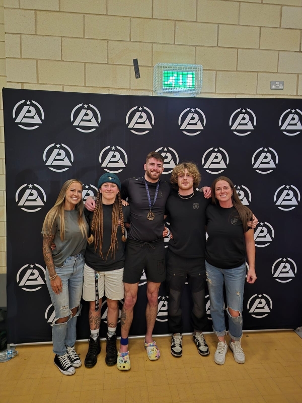Corey Kent with sponsors