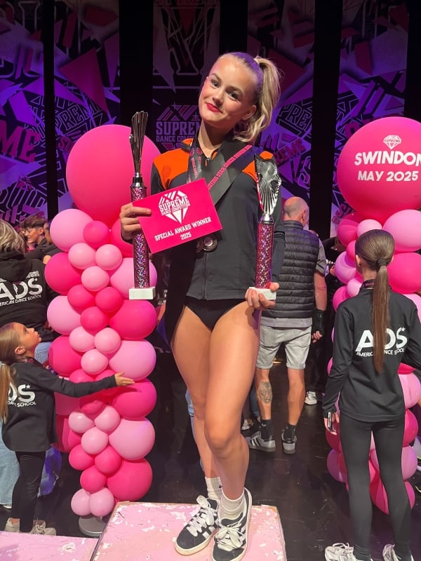 Jess at he supreme dance competition