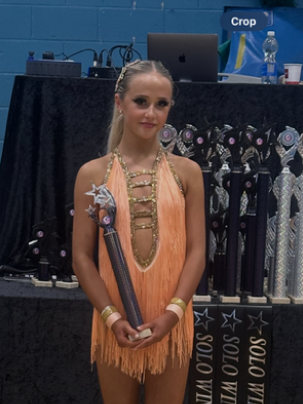 Jasmine with trophy