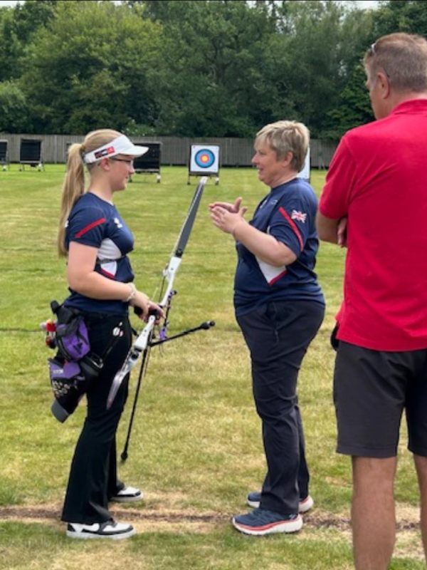 Summer with her coach