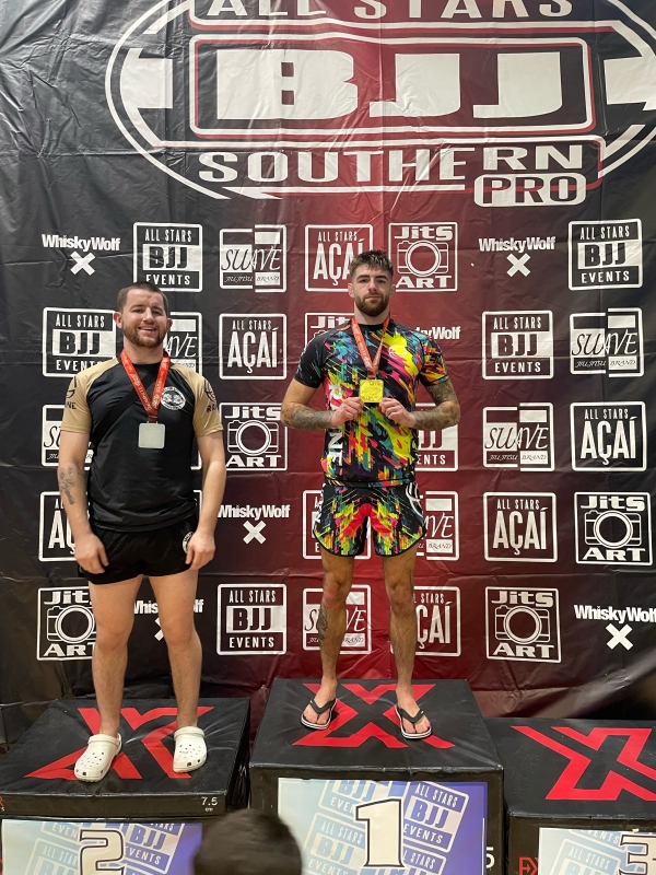 Corey on the podium at BJJ