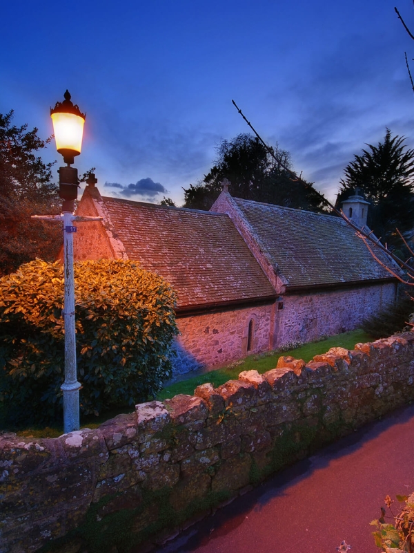 Bonchurch old church at Dusk