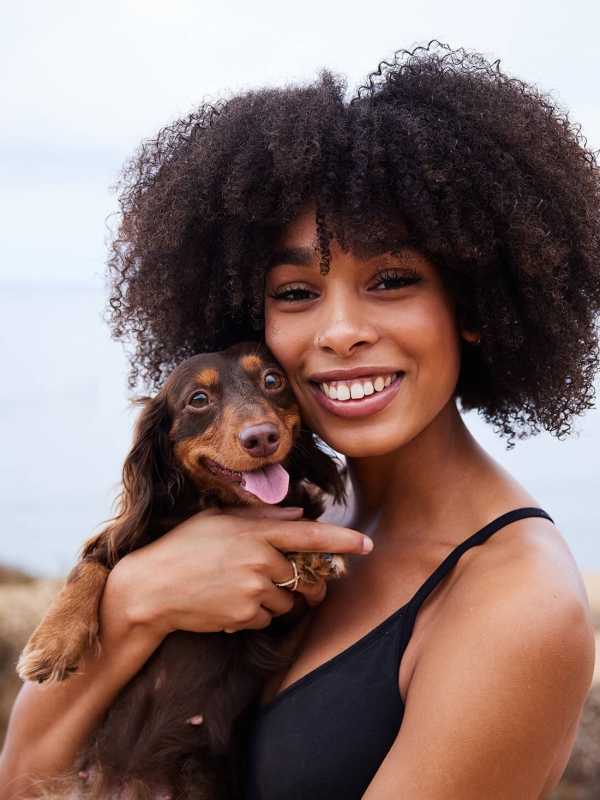 Woman and her dog 