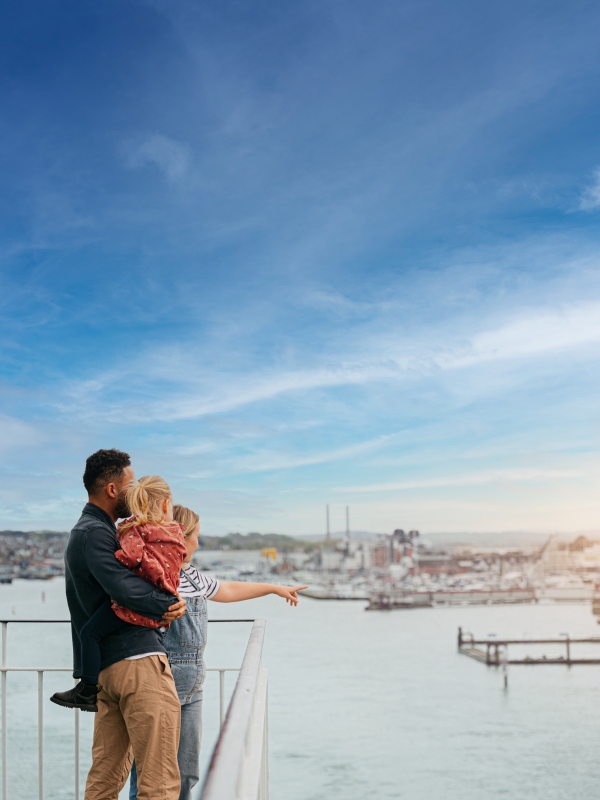 Family on the ferry