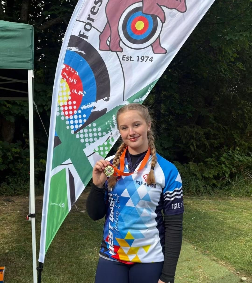 Summer with her medal