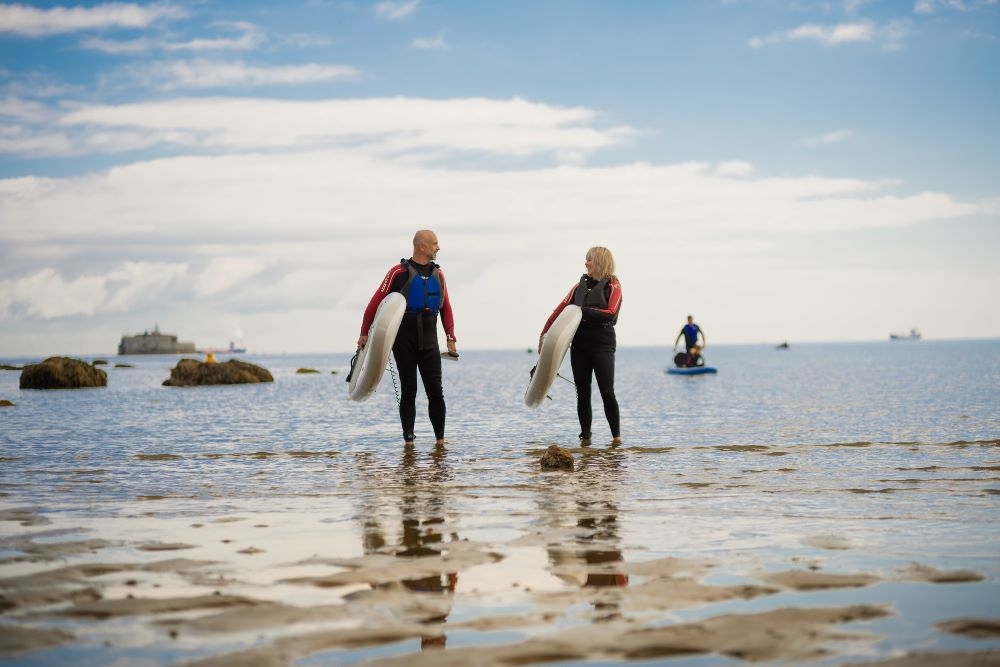 paddleboarding