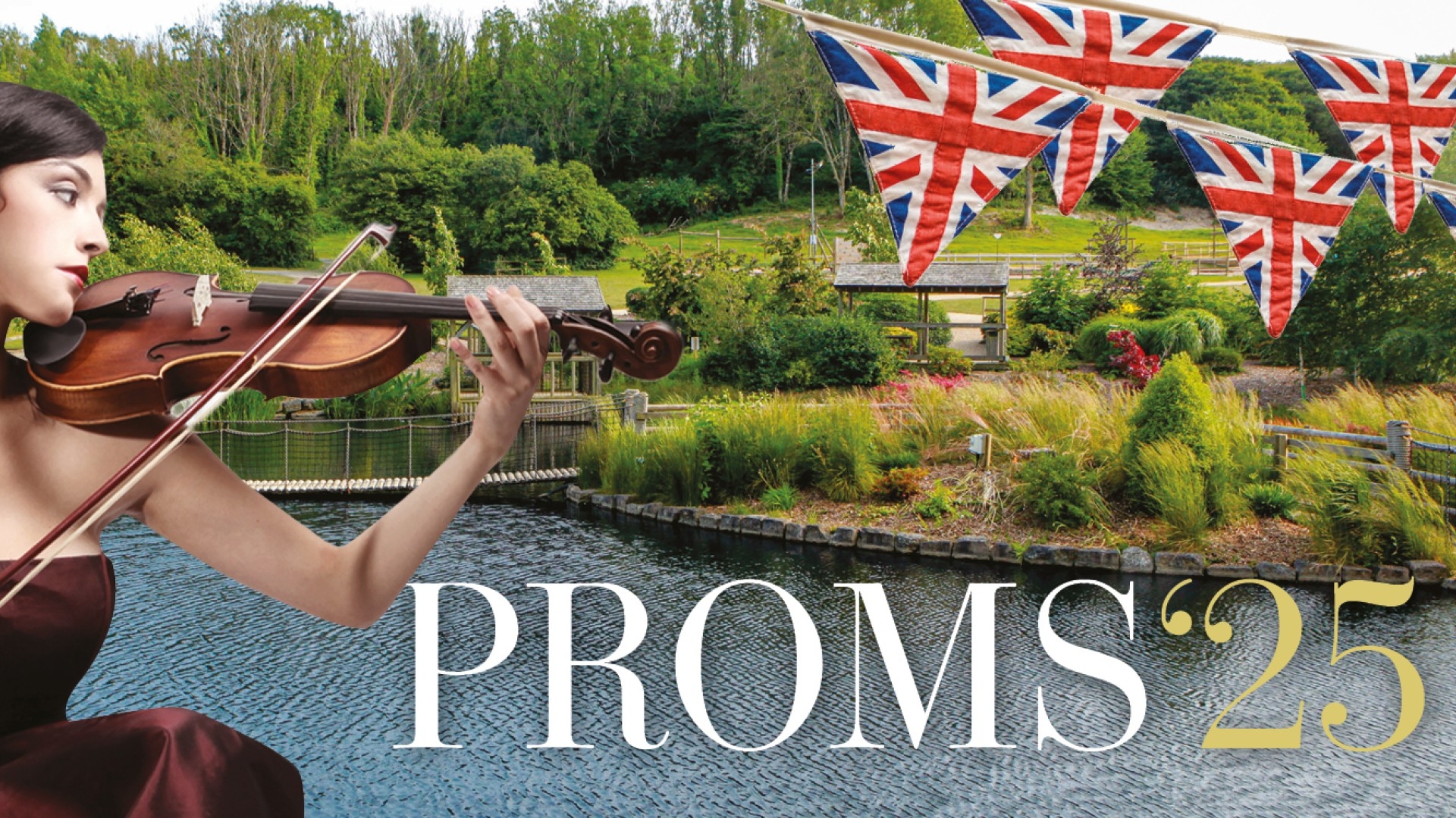 proms 25 event poster featuring a female violinist 