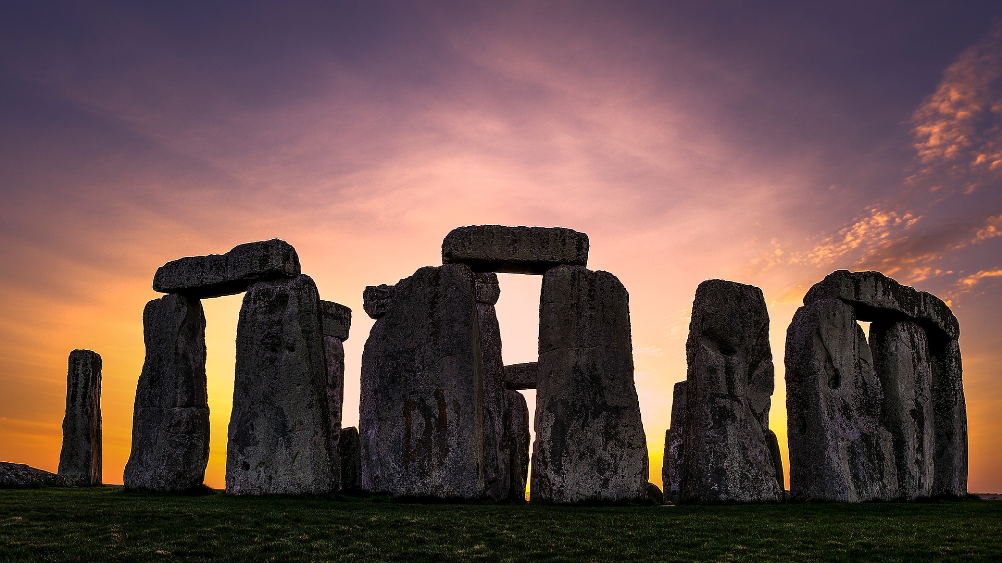 stonehenge as sunset