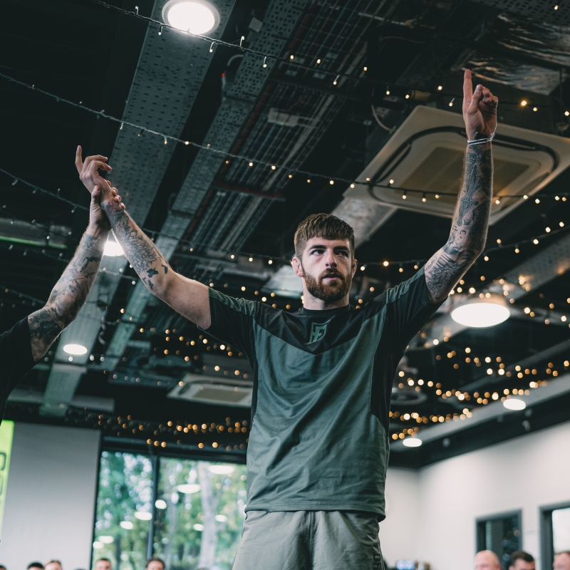 Corey at competition