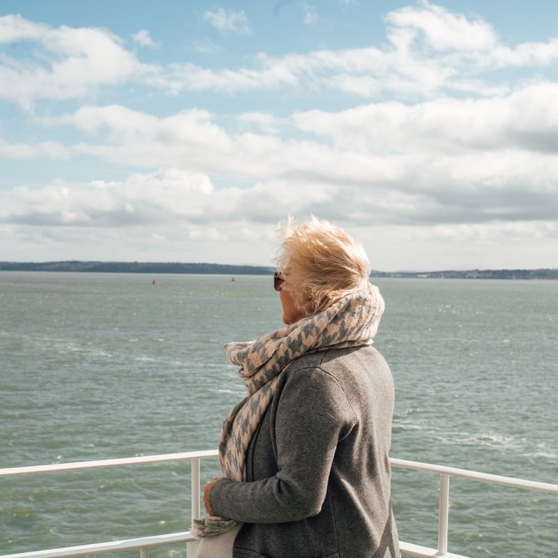 Women on the ferry 