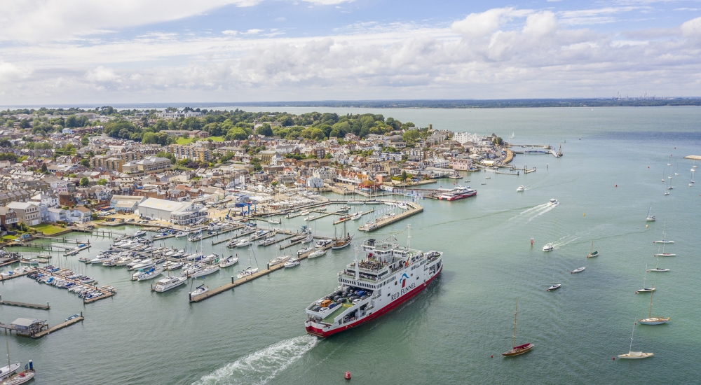 Aerial Image of the ferry 