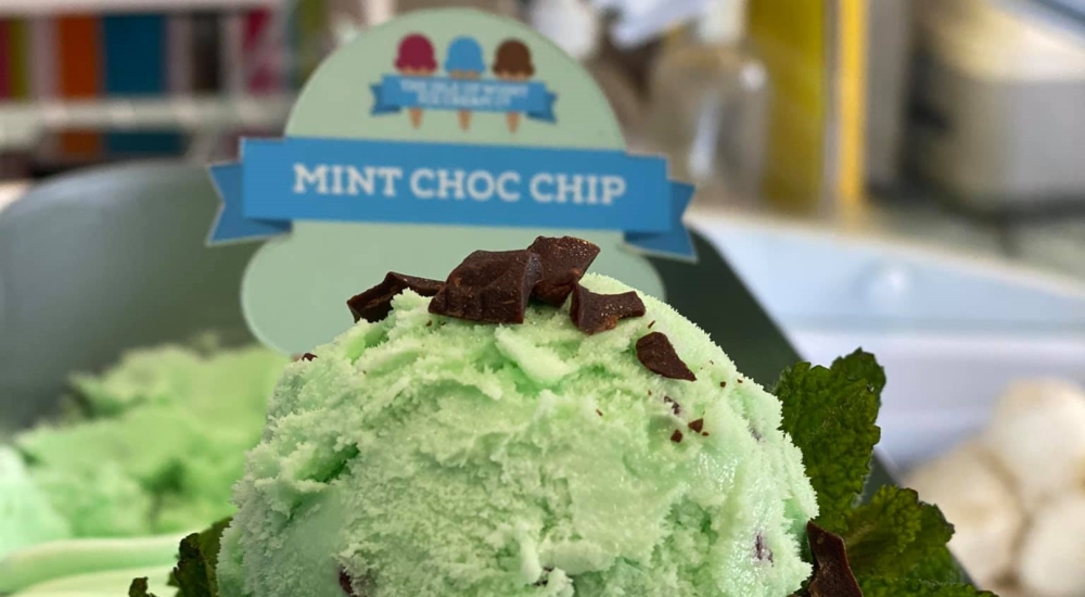 green mint choc chip ice cream