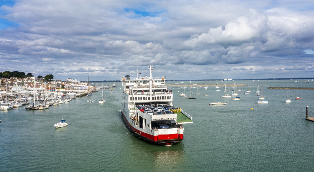 Red Falcon in Cowes Harbour