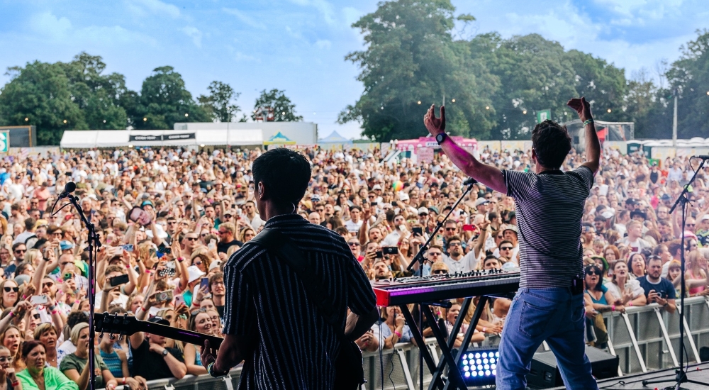 crowds at a festival 