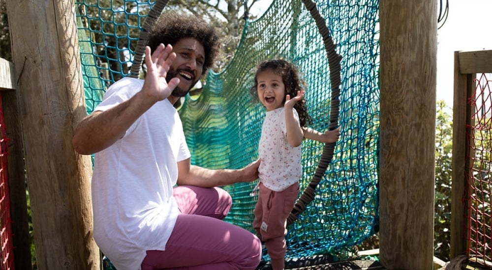 dad and daughter at robin hill
