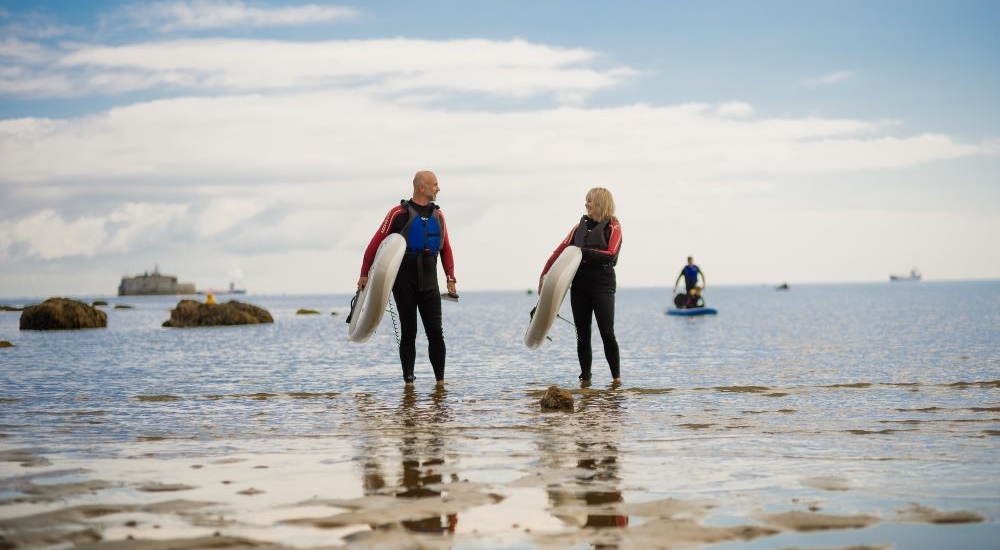 paddleboarding