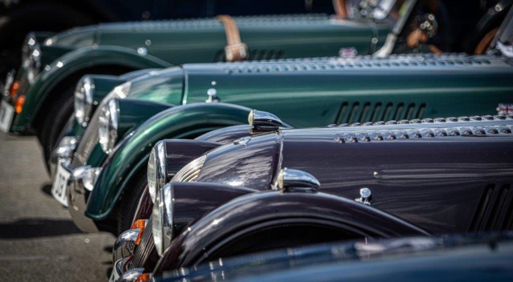 row of classic cars