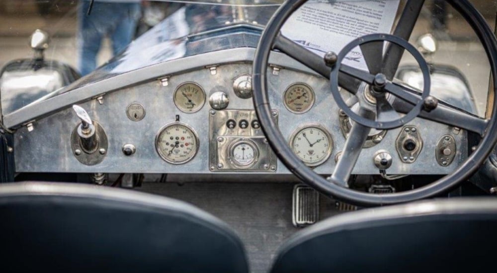 classic car dash board