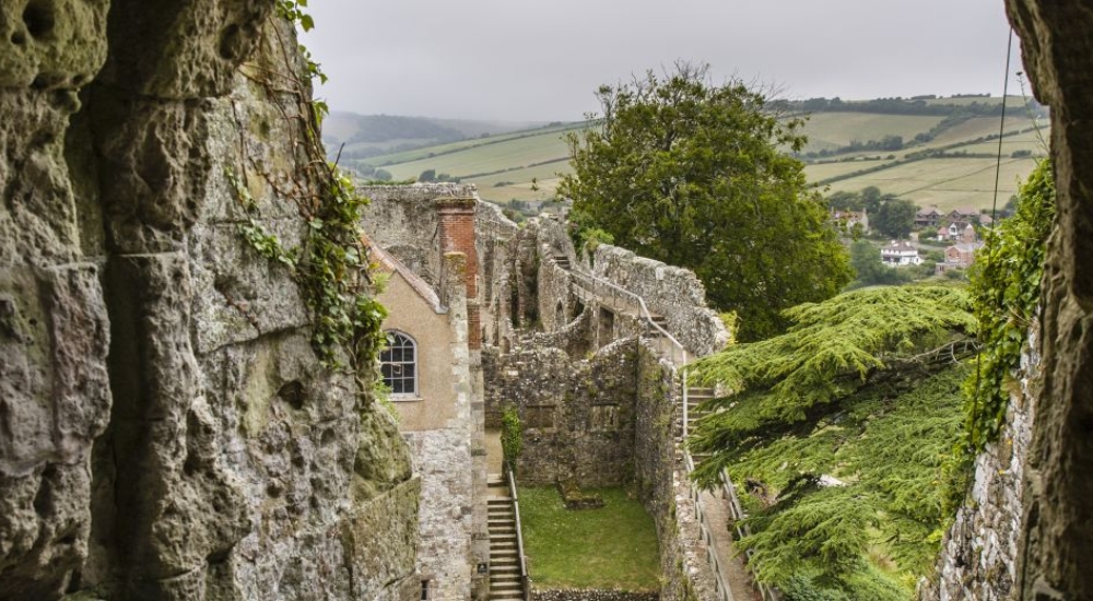 Carisbrooke Castle walking the walls