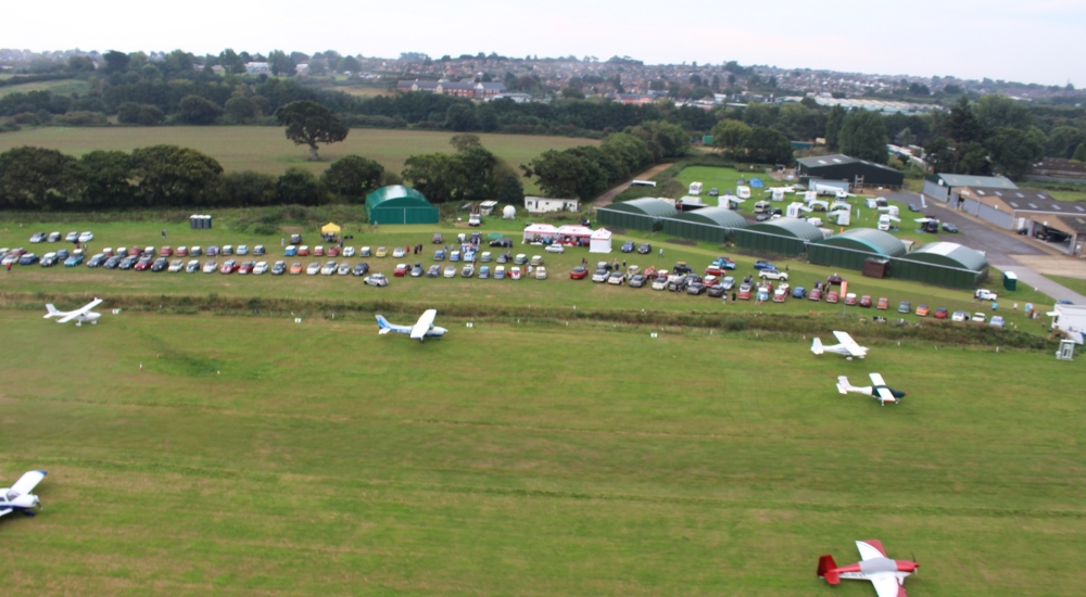 aerial view of minis and planes