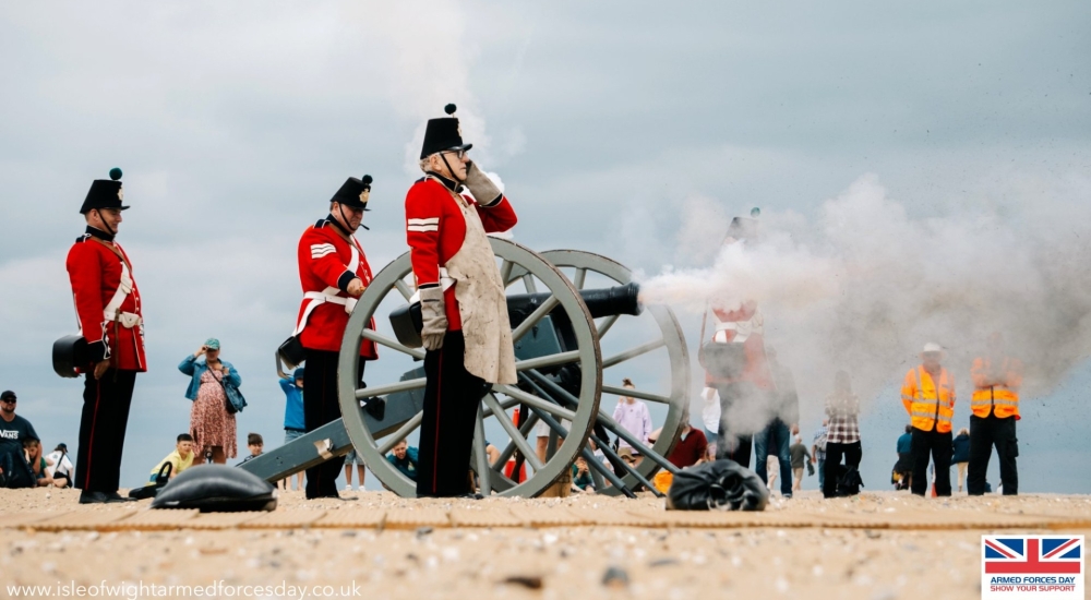 cannon fire on the beach 