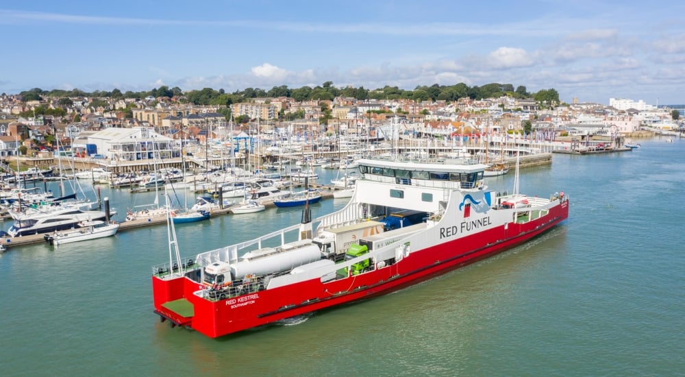 red funnel vessel