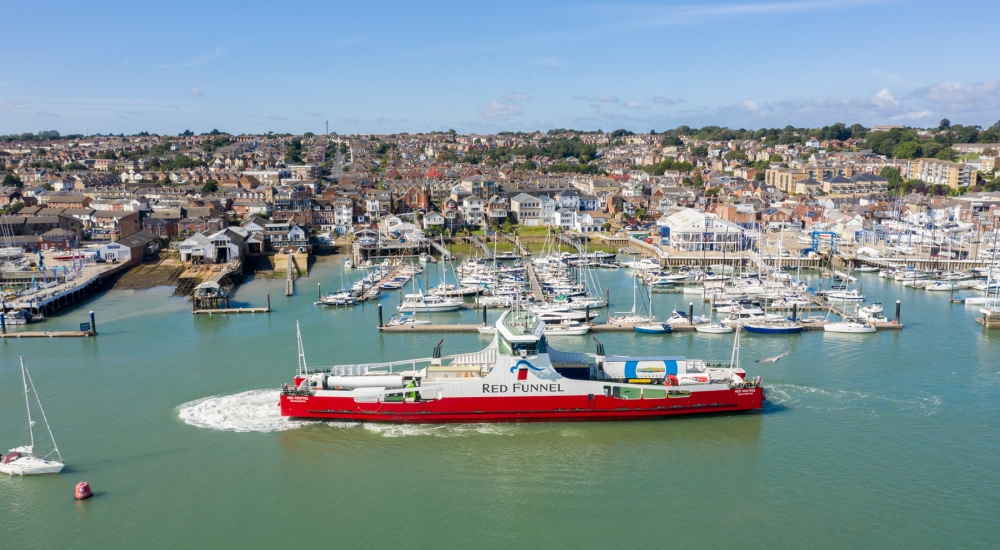 red funnel vessel