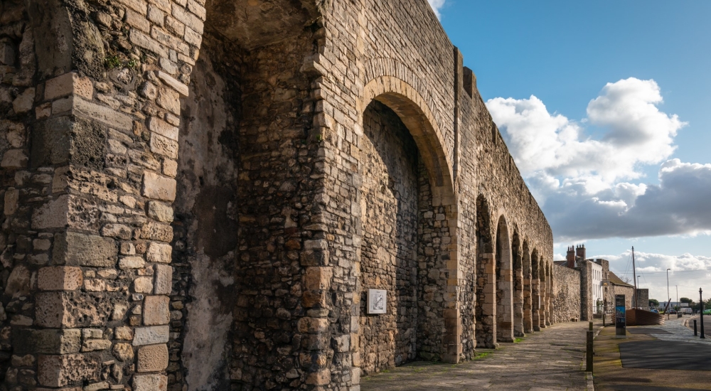 old stone city walls